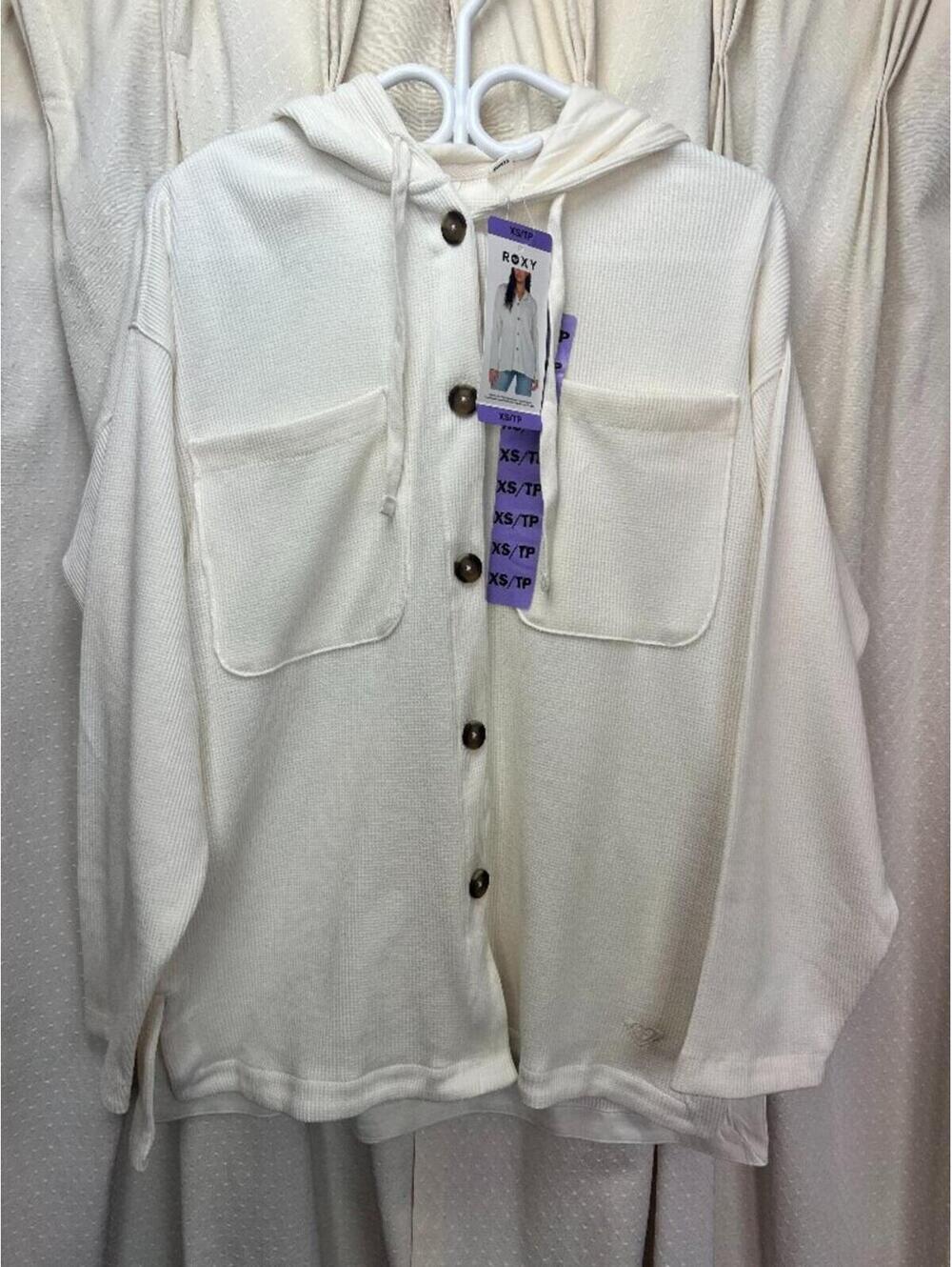NWT Roxy Coastal Shacket With Hood Women's Oversized XS